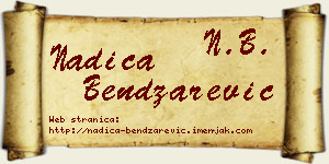 Nadica Bendžarević vizit kartica